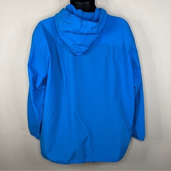 Vintage 90’s Sports Accent Blue Vibrant Hoodie Long Sleeve Medium Mens - Picture 8 of 10